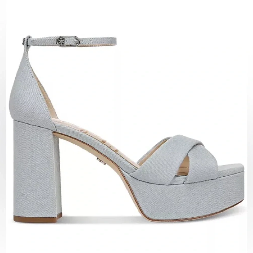 Sam Edelman Women's Jullian Platform Dress Sandals‎ Powder Blue Size 8.5